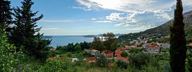 istock Croatia, Trsteno Adriatic Sae cost during sunset time. 1325794040