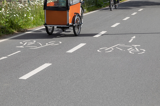 cargo bike on a cycle highway