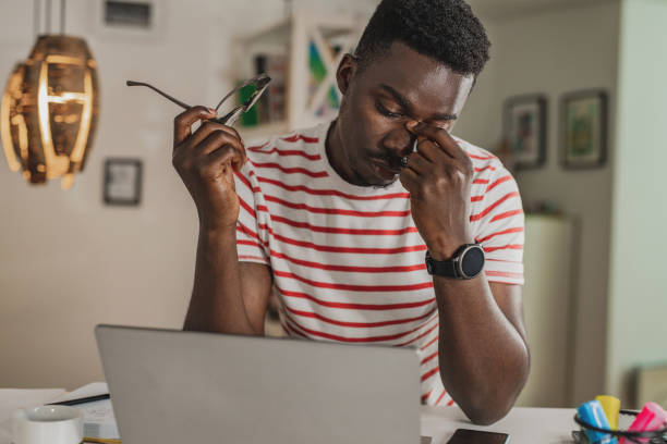 istock Stressful day and working from home for young man 1325798592