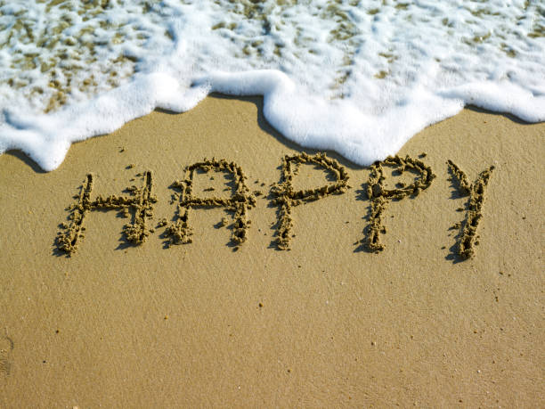 I'M Happy Message in the Sand