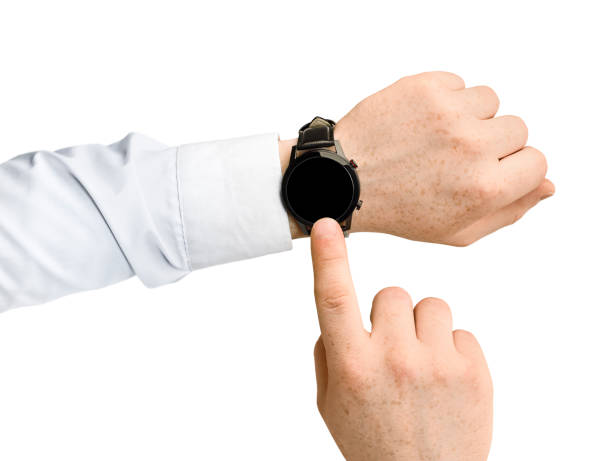 istock tap the smart watch screen 1325800779