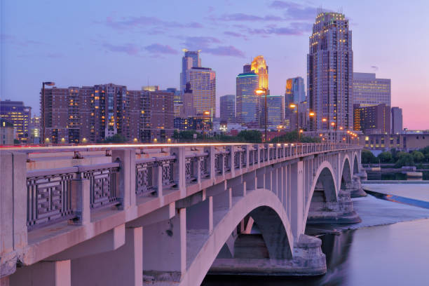 istock Minneapolis Skyline + Central Avenue Bridge 1325801414