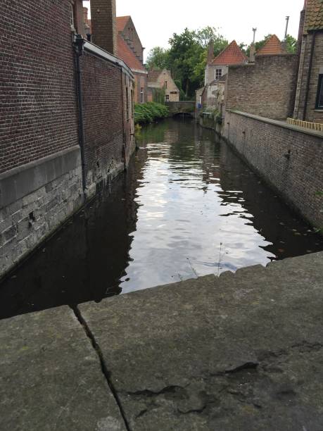 istock Canal in Bruges.  Wander around the old town. 1325802385