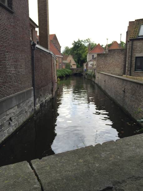 istock Canal in Bruges.  Wander around the old town. 1325802397