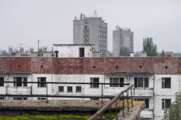 istock Roof in abandoned ghost town Pripyat 1325810361