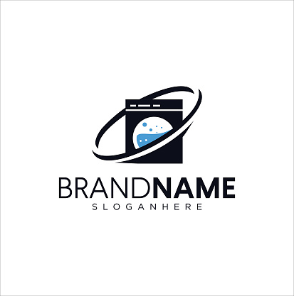 Machine Washable Emblem Fast Laundry Dry Cleaners Design Vector Illustration Template Emblem ...