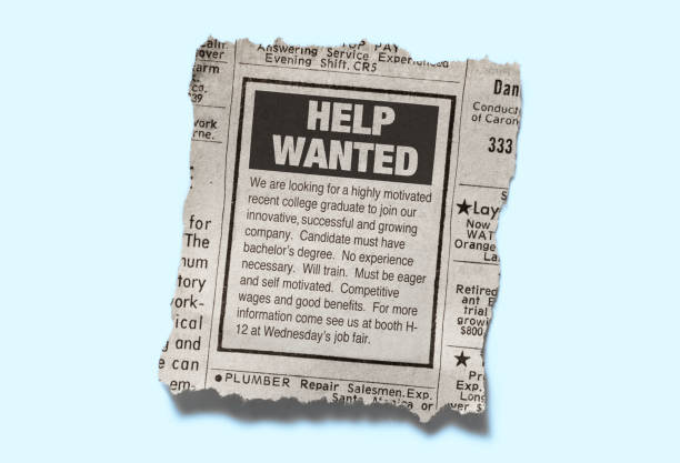 istock Retro Help Wanted Classified Ad 1325820851