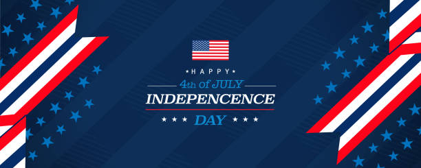 amerykańskie dni narodowe tło kartki z życzeniami - fourth of july backgrounds cheerful happiness stock illustrations