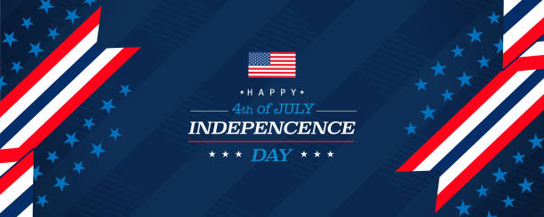 американские национальные дни поздравительная открытка фон - greeting card greeting fourth of july national holiday stock illustrations