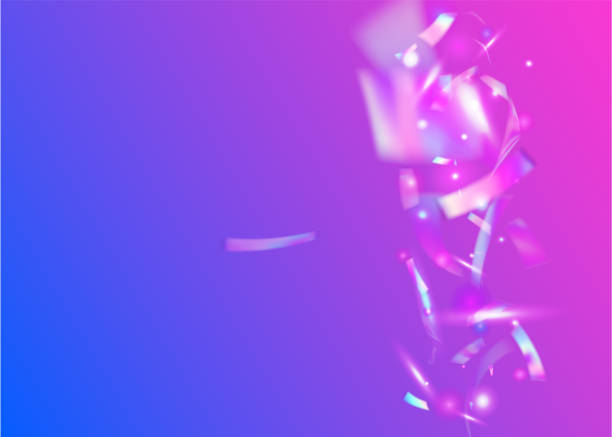 istock Holographic Glitter. Glitch Effect. Retro Flare. Glamour Foil. Transparent Texture. Violet Shiny Glare. Laser Abstract Template. Holiday Art. Blue Holographic Glitter 1325829641
