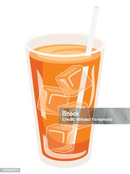 A Glass Of Iced Tea Stock Illustration - Download Image Now - Ice Tea, Cold  Drink, Sweet Food - iStock