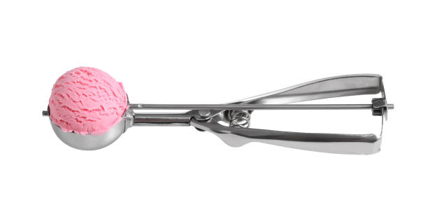 istock Ice cream scoop isolated on white background 1325832471