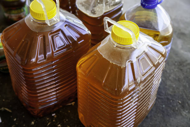 istock Used oil bottles 1325836067