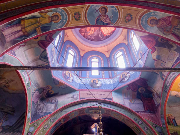 istock Interior of old orthodox church 1325842892