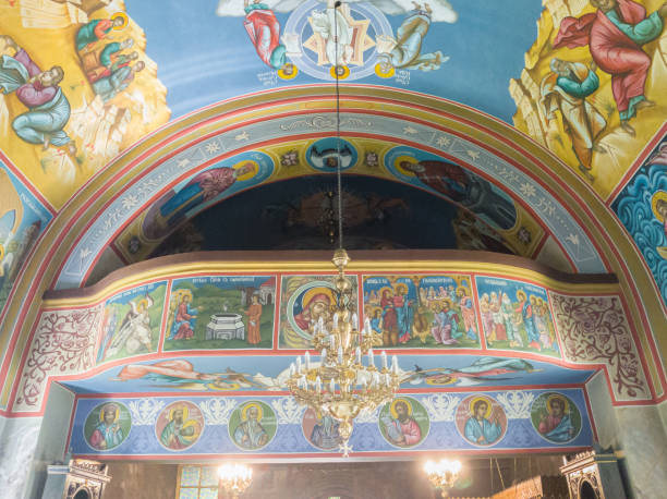 istock Interior of old orthodox church 1325842903