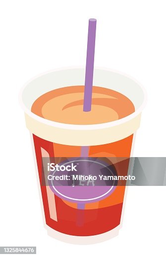 istock Illustration of the iced tea of the cafe. 1325844676