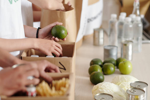 istock Volunteers Packing Boxes for Refugees 1325845026