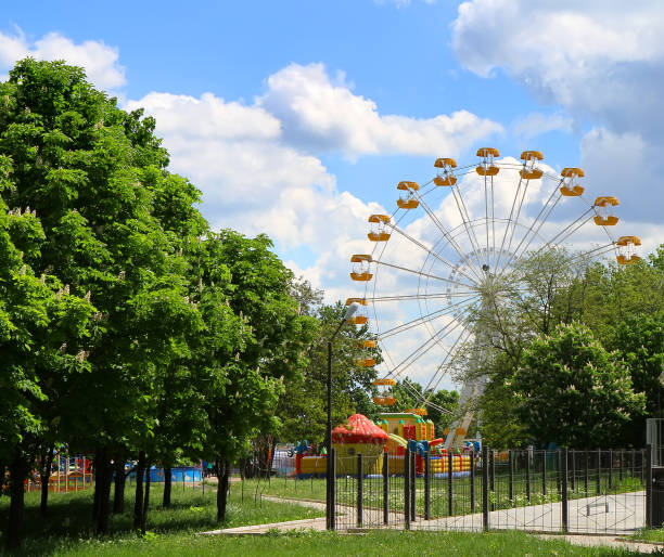 istock Spring in the city amusement park. 1325847081