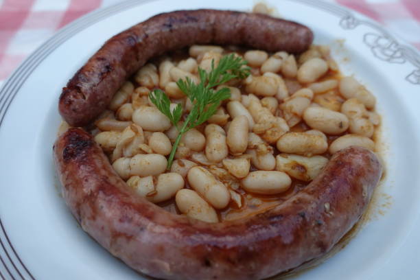 istock Bean stew served with sausage 1325850040