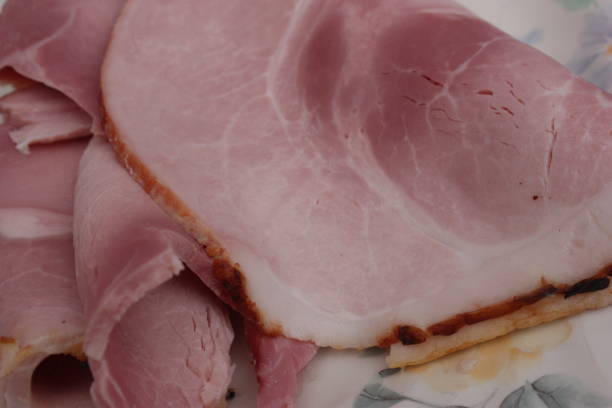 istock Braised cooked ham  Slice of ham 1325850233