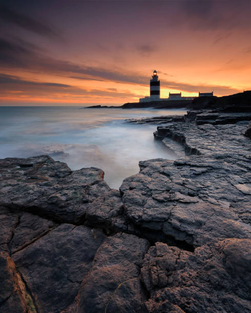 ประภาคารหัวตะขอ - county wexford ภาพสต็อก ภาพถ่ายและรูปภาพปลอดค่าลิขสิทธิ์