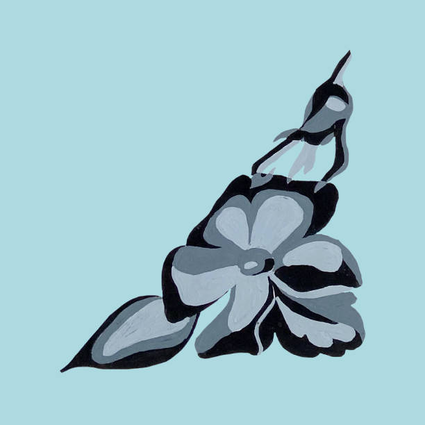 istock Abstract painting of the flower painted with gouache 1325857082