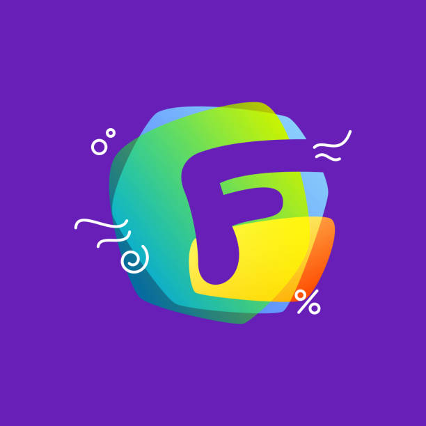 ilustraciones, imágenes clip art, dibujos animados e iconos de stock de logotipo de la letra f para el descuento de venta flash. - letter f flash