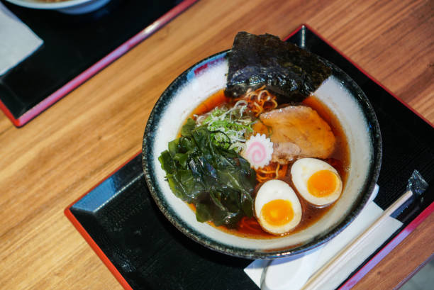 istock Shoyu ramen noodle with pork. 1325863611