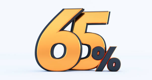 istock 3d render of Discount sixty five 65 percent off isolated on white background 1325872202