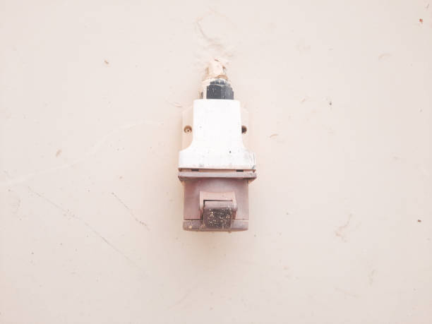 istock four-pin three-phase wall-mounted power socket commonly used for high-power motors above thirty-two amperes 1325872360