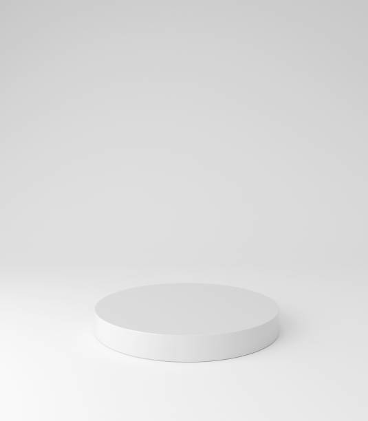 istock White pedestal podium, round shape, product stand. 1325877956