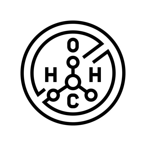 hydrogen peroxide free keratin line icon vector illustration hydrogen peroxide free keratin line icon vector. hydrogen peroxide free keratin sign. isolated contour symbol black illustration chemical straightener stock illustrations