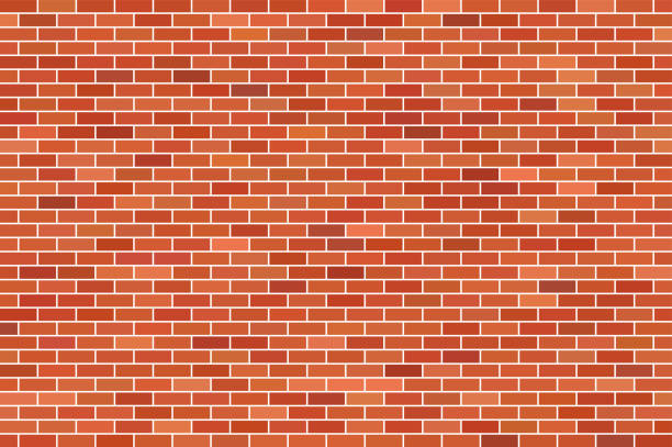 ilustrações de stock, clip art, desenhos animados e ícones de brown brick wall background. vector illustration eps 10 - cement backgrounds building exterior color image