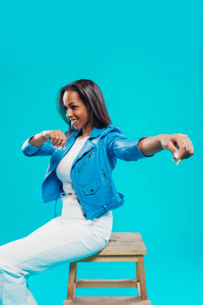 istock Smiling mixed race woman dancing dub 1325883756