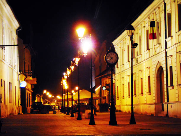 istock Baia Mare street in the night 1325885093