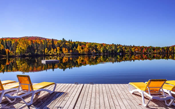 istock Dock on Lac-Superieur, Mont-tremblant, Quebec, Canada 1325886654