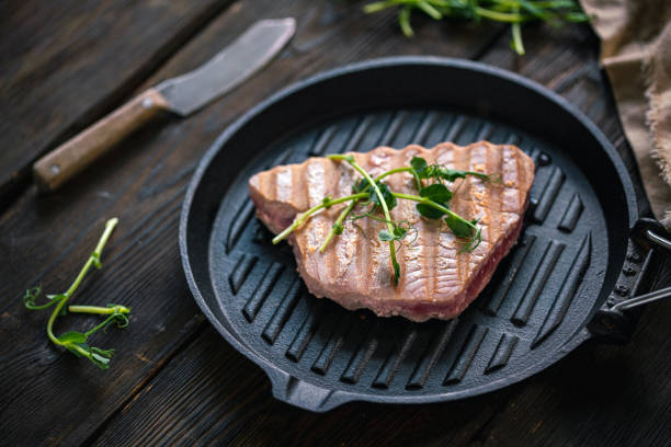 istock Grilled Tuna Steak ready to eat 1325889569