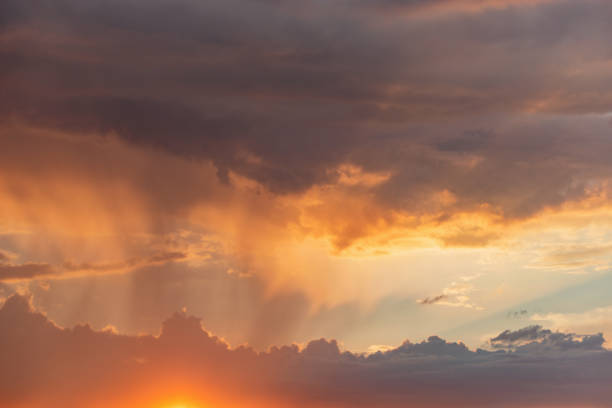istock Amazing cloudscape on the sky at sunset time. 1325889690