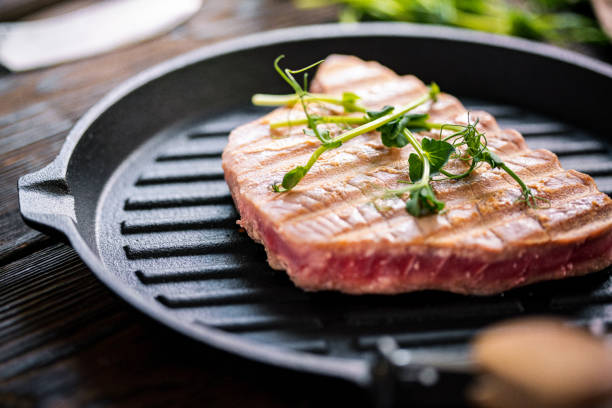 istock Grilled Tuna Steak ready to eat 1325889744