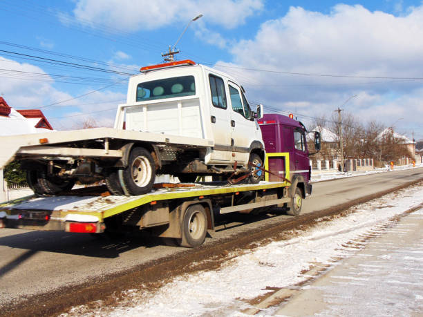 istock platform car on the road in winter 1325895869