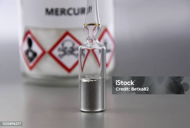 Mercury Chemical Element Stock Images Stock Photo - Download Image Now - Mercury - Metal, Metal, Poisonous