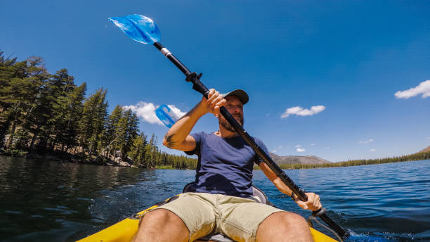 istock Summer travel in USA: POV kayaking in lake recreational area 1325896788