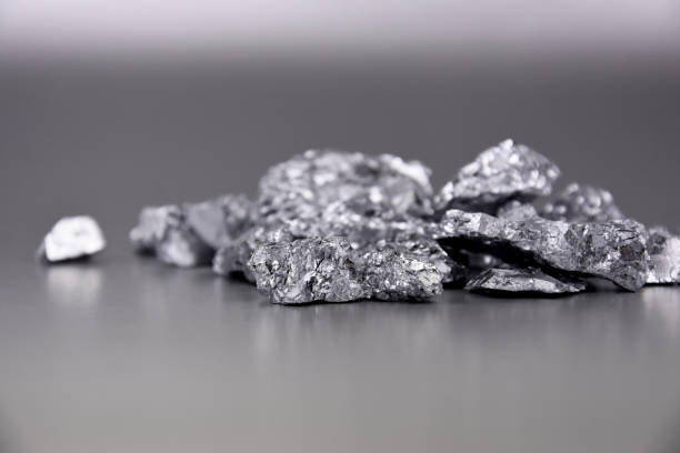 Pure chromium metal stock images