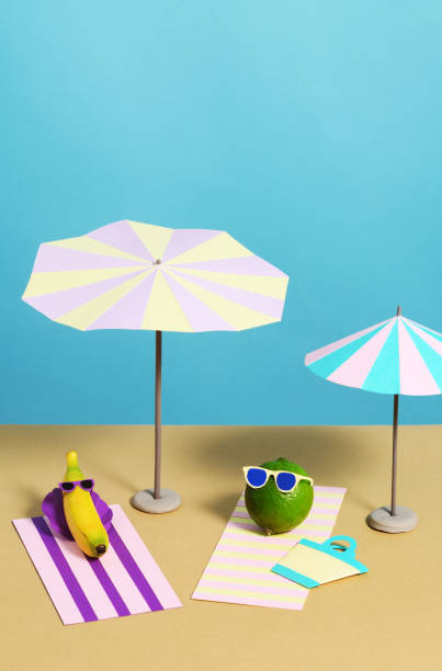 istock Funny fruits on the beach 1325900334