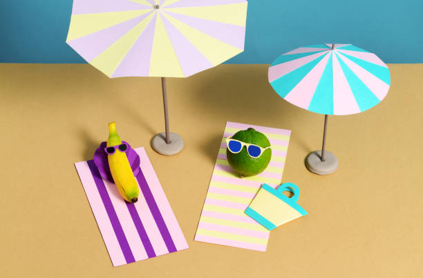 istock Funny fruits on the beach 1325900335