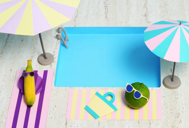 istock Funny fruits are relaxing by the pool 1325900343