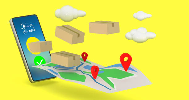 istock 3D illustration delivery package shipping on mobile phone 1325902180