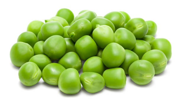 istock Fresh green peas isolated on white background. clipping path 1325908820