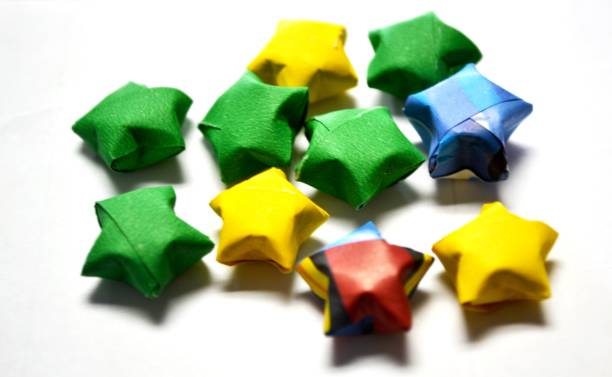istock Colored stars made from papercraft. 1325909702