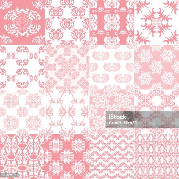 Light Tone Texture Set With Seamless Textures Classic Light Tone Textures Vector ...